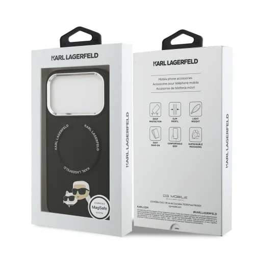 4995 KARL HC MAGSAFE PU K&C PINS BLACK IP17 PRO BLACK