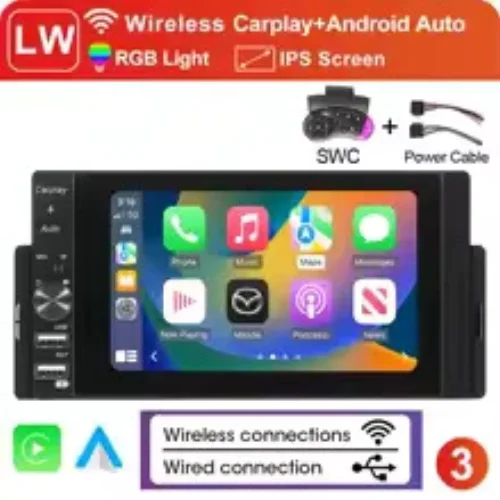5504 5.5″ Apple Carplay Android Auto мултимедиен плеър 5.5″ IPS дисплей 1024×600 GPS, WiFi, Bluetooth
