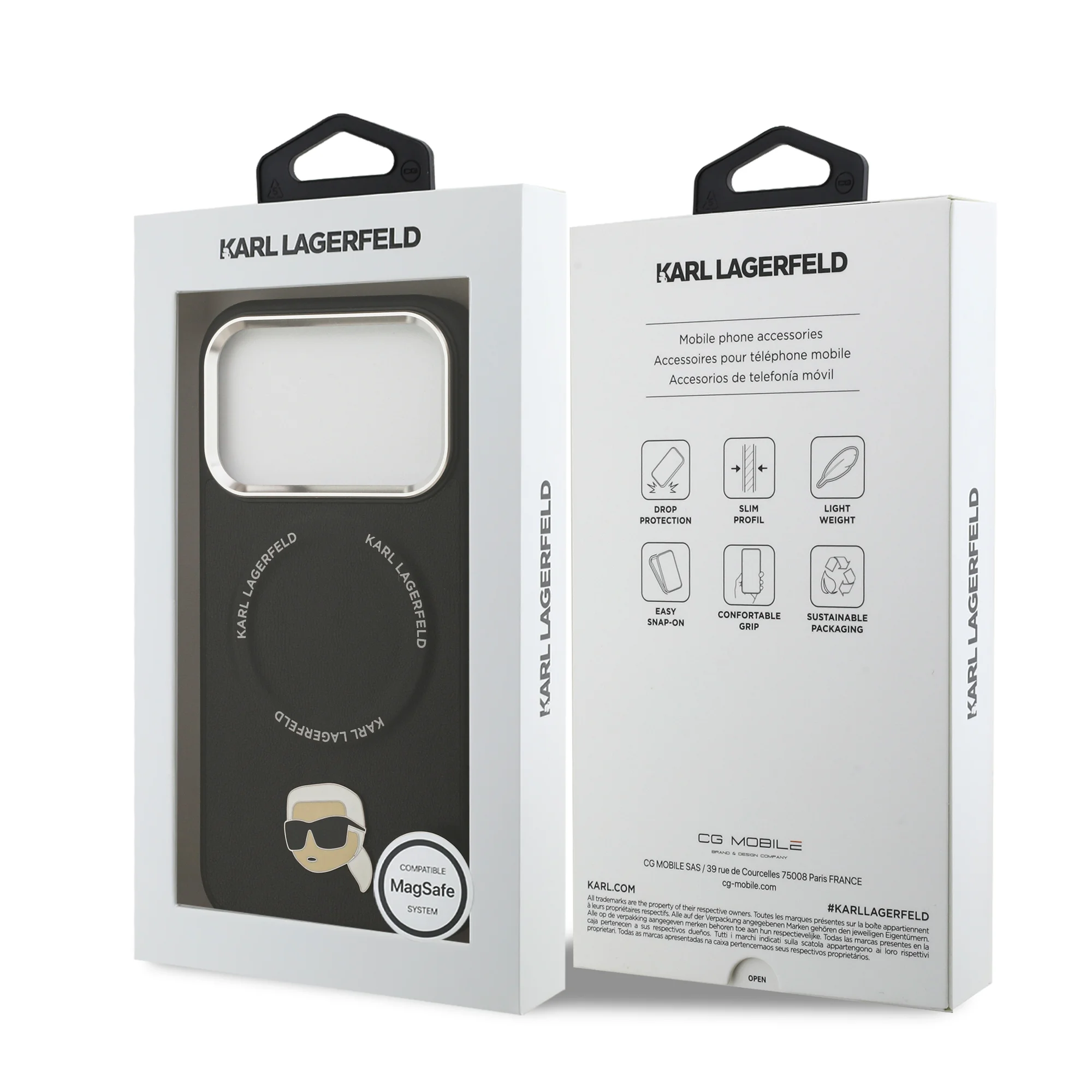 5633 KARL HC MAGSAFE PU KARL PIN BLACK IP17 PRO