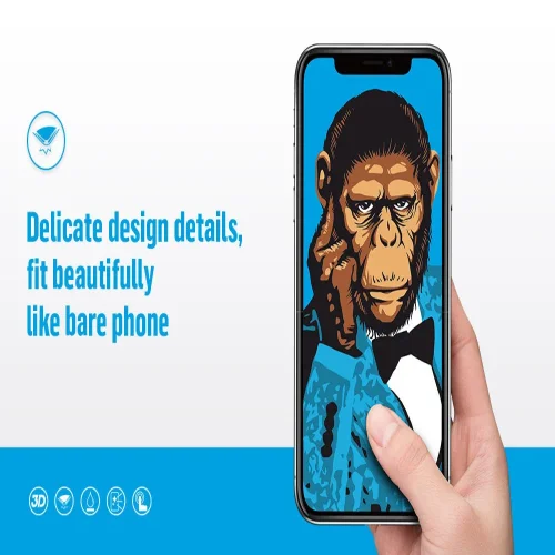 5D стъклен протектор BLUEO за Samsung S8 Plus – Черен