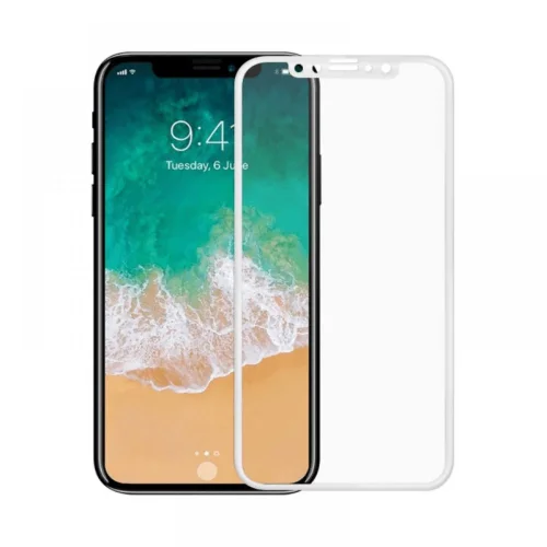 5D Стъклен протектор за iPhone XR / 11 – Бял