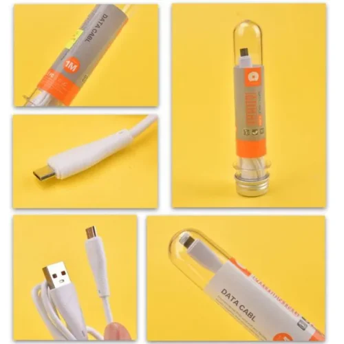 60бр. WUW X204 Кабел за Зареждане 2.4A 1M – USB към Type-C