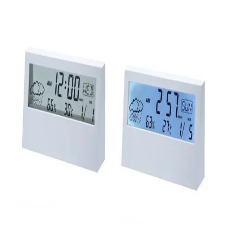 618G Прозрачен Дигитален LED часовник / Аларма Будилник – Бял