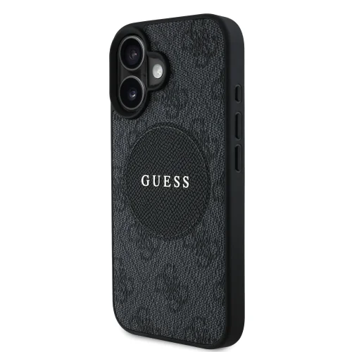6323 GUESS HC MAGSAFE PU 4G CIRCLE W/ CLASSIC LOGO BLACK IP16