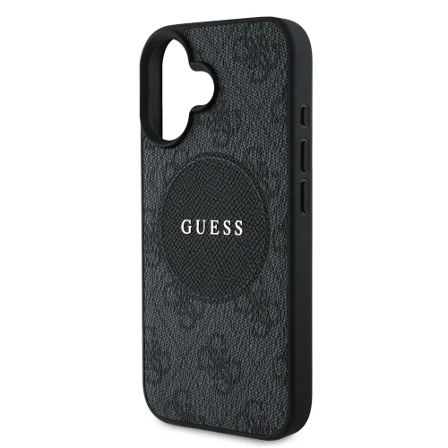6323 GUESS HC MAGSAFE PU 4G CIRCLE W/ CLASSIC LOGO BLACK IP16