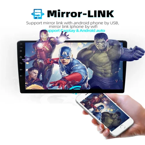 6580 Android мултимедиен плеър 4GB RAM 64GB ROM – 9″ IPS дисплей 1024×600, CarPlay, GPS, WiFi, Bluetooth
