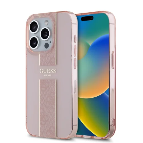 6649 GUESS HC IML 4G STRIPE PINK IP15 PRO MAX