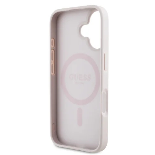 6774 GUESS HC MAGSAFE PU 4G CIRCLE W/ CLASSIC LOGO PINK IP16