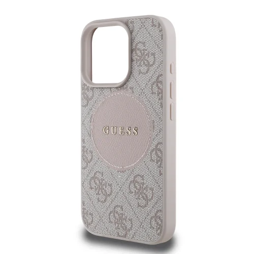 6804 GUESS HC MAGSAFE PU 4G CIRCLE W/ CLASSIC LOGO PINK IP16 PRO MAX