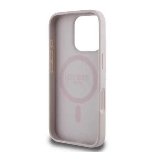 6804 GUESS HC MAGSAFE PU 4G CIRCLE W/ CLASSIC LOGO PINK IP16 PRO MAX