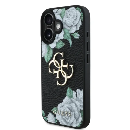 6927 GUESS HC GRAINED PU ROSES AND BIG 4G LOGO BLACK IP16