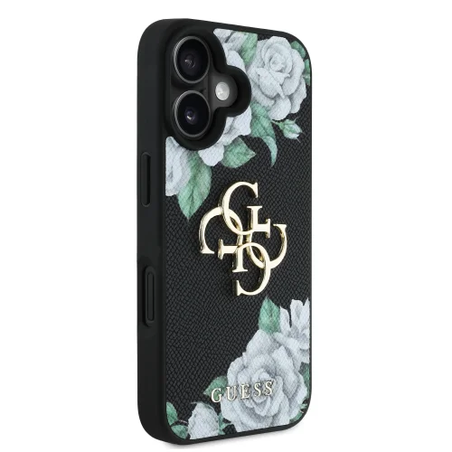 6927 GUESS HC GRAINED PU ROSES AND BIG 4G LOGO BLACK IP16