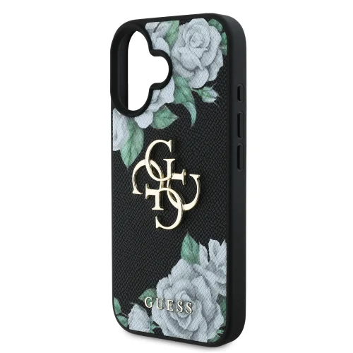 6927 GUESS HC GRAINED PU ROSES AND BIG 4G LOGO BLACK IP16