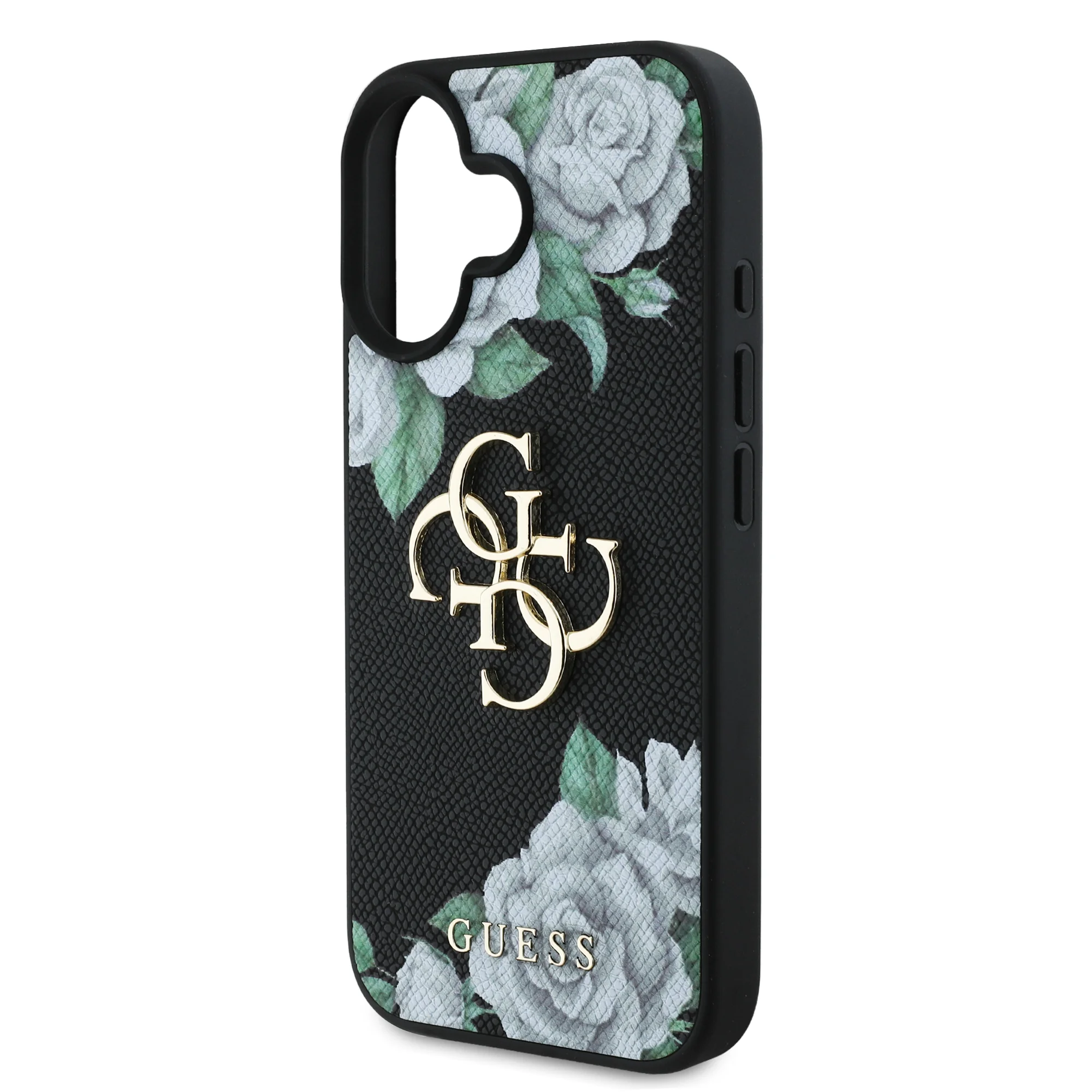 6927 GUESS HC GRAINED PU ROSES AND BIG 4G LOGO BLACK IP16