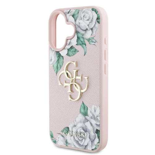 7078 GUESS HC GRAINED PU ROSES AND BIG 4G LOGO PINK IP16