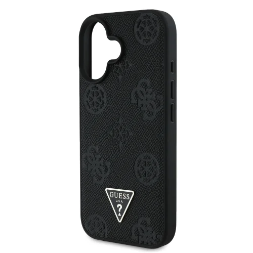 7528 GUESS HC MAGSAFE GRAINED PU HOT STAMP TRIANGLE BLACK IP16