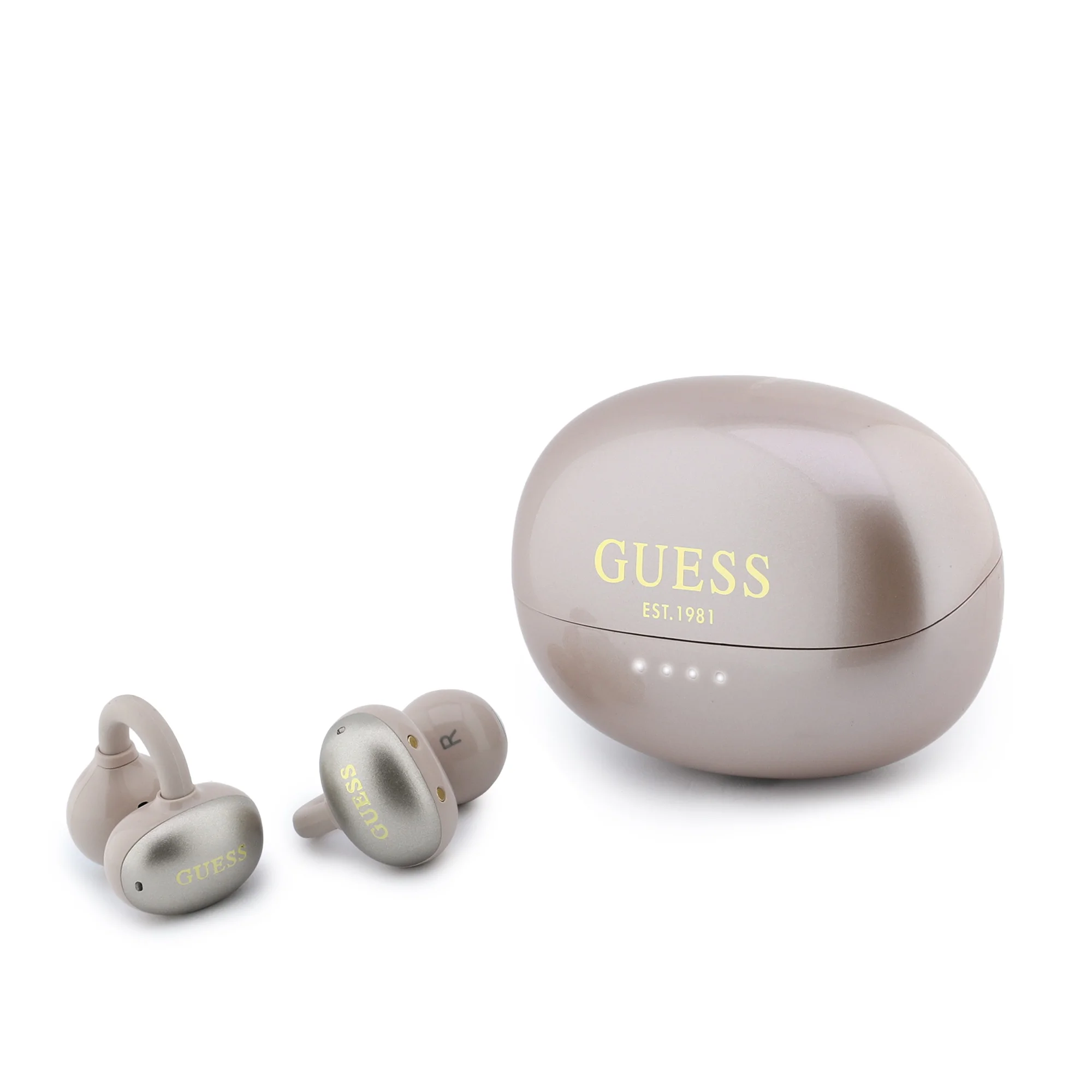 7775 Слушалки GUESS OWS METALLIC PINK FINISH ELECTROPLATED PARTS CLASSIC LOGO