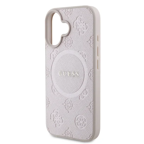 8092 GUESS HC MAGSAFE SAFFIANO PEONY CLASSIC LOGO PINK IP16