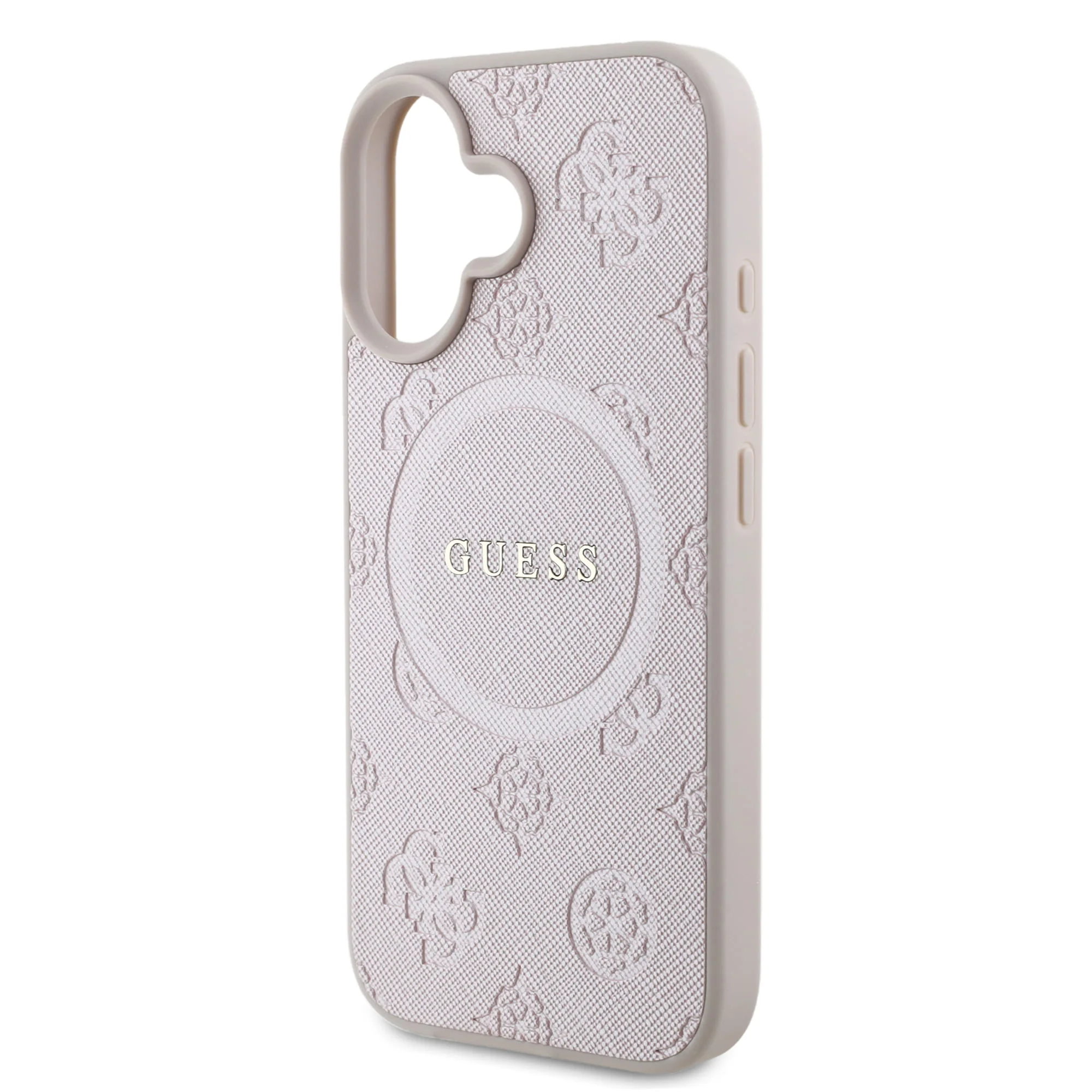 8092 GUESS HC MAGSAFE SAFFIANO PEONY CLASSIC LOGO PINK IP16