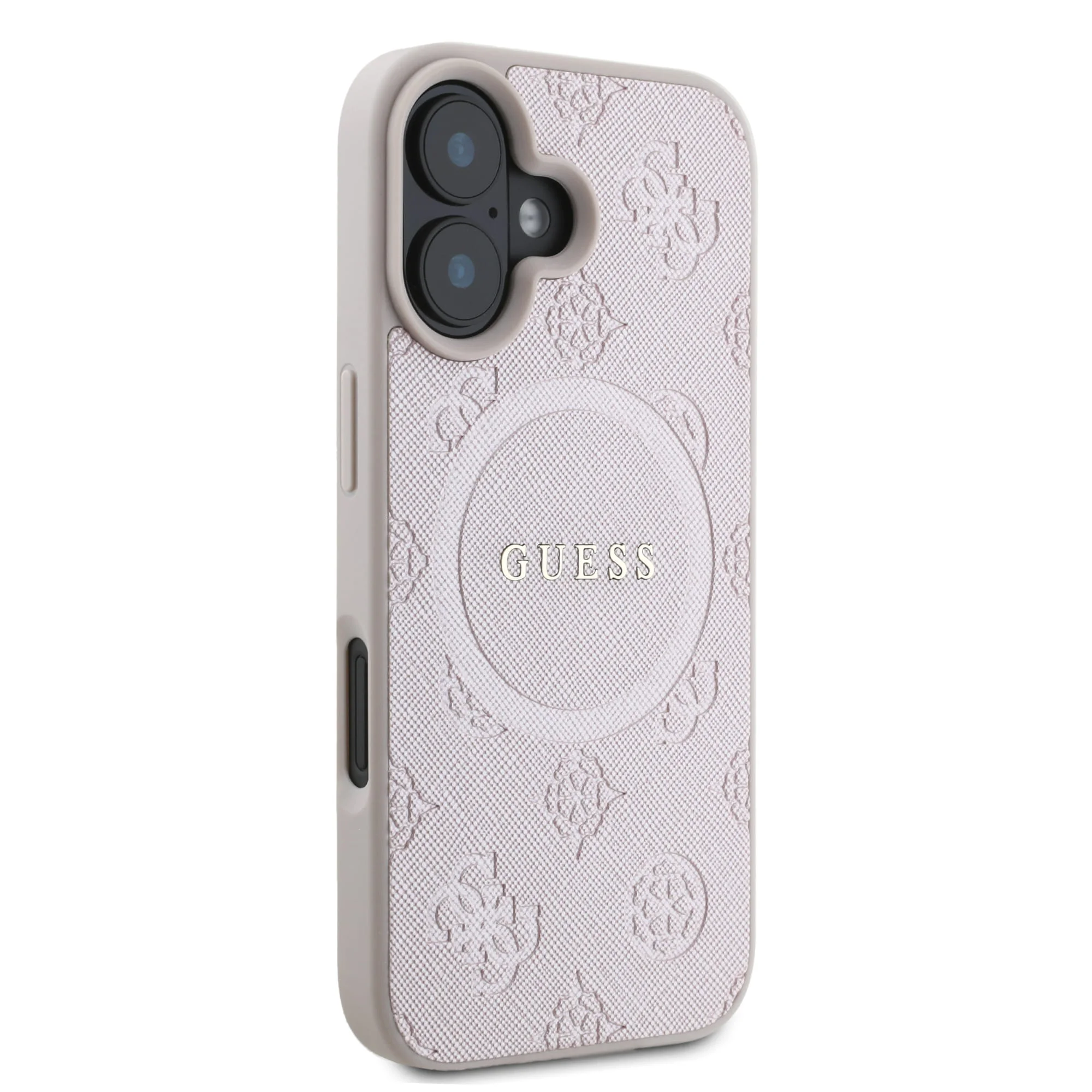 8092 GUESS HC MAGSAFE SAFFIANO PEONY CLASSIC LOGO PINK IP16