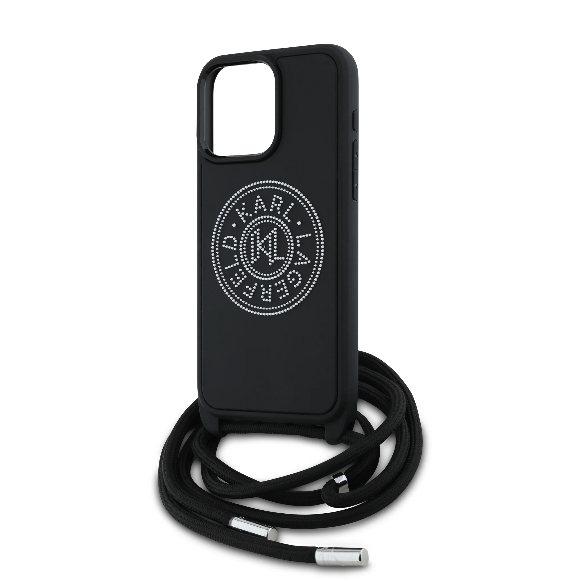 8962 KARL HC 3D RUBBER CROSSBODY CORD BLACK IP15 PRO