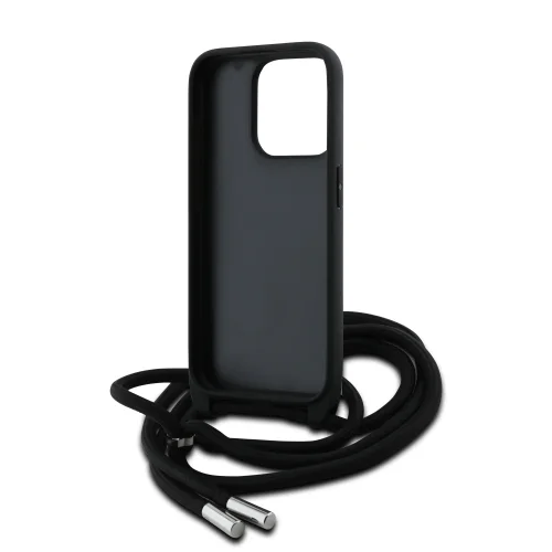 8979 KARL HC 3D RUBBER CROSSBODY CORD BLACK IP15 PRO MAX