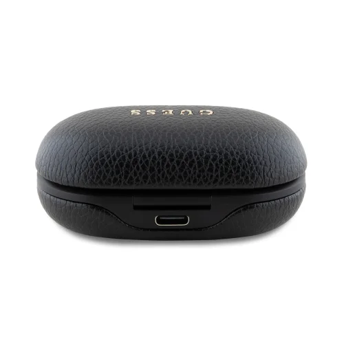 9082 GUESS TWS ENC PU GRAINED CLASSIC LOGO – BLACK