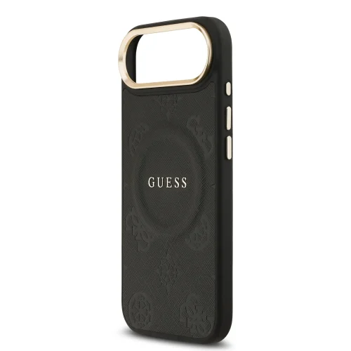 9681 GUESS HC MAGSAFE PU W/ PEONY HOT STAMP BLACK IP17 AIR