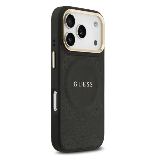 9698 GUESS HC MAGSAFE PU W/ PEONY HOT STAMP BLACK IP17 PRO