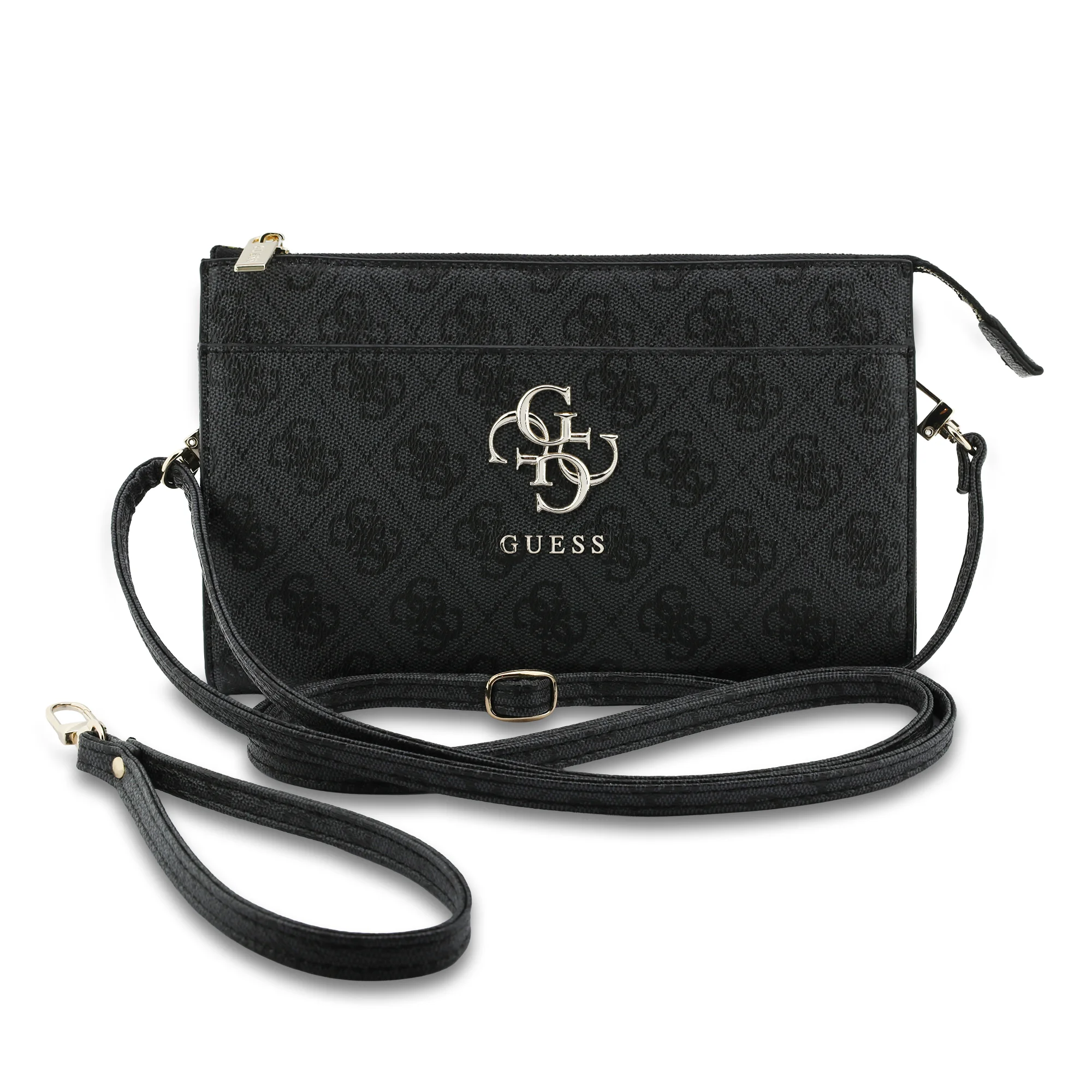 9801 GUESS PHONE POUCH 4G PU BIG 4G LOGO BLACK
