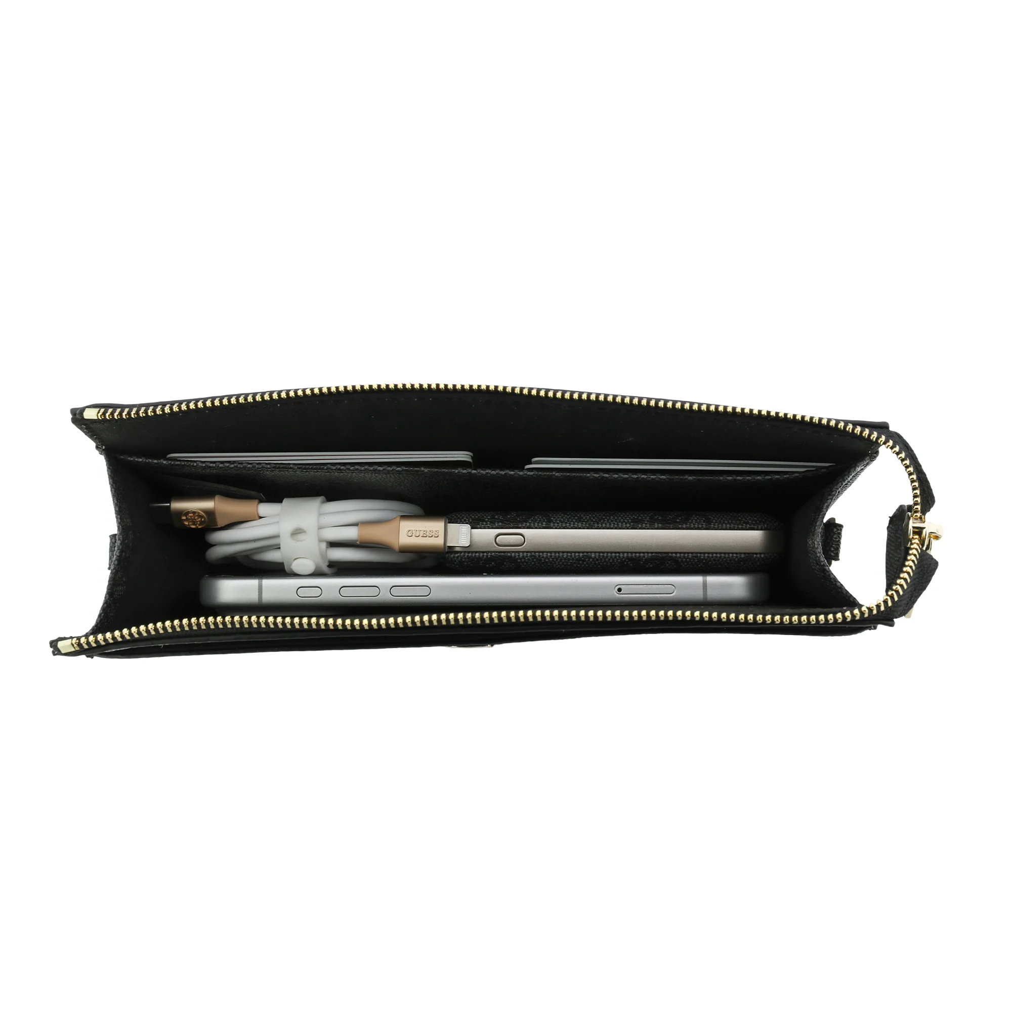 9801 GUESS PHONE POUCH 4G PU BIG 4G LOGO BLACK