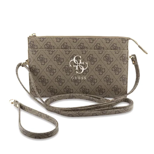 9818 GUESS PHONE POUCH 4G PU BIG 4G LOGO BROWN