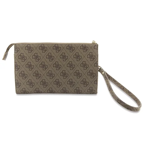 9818 GUESS PHONE POUCH 4G PU BIG 4G LOGO BROWN