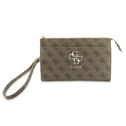 9818 GUESS PHONE POUCH 4G PU BIG 4G LOGO BROWN