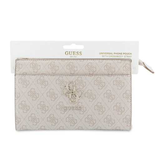 9825 GUESS PHONE POUCH 4G PU BIG 4G LOGO PINK