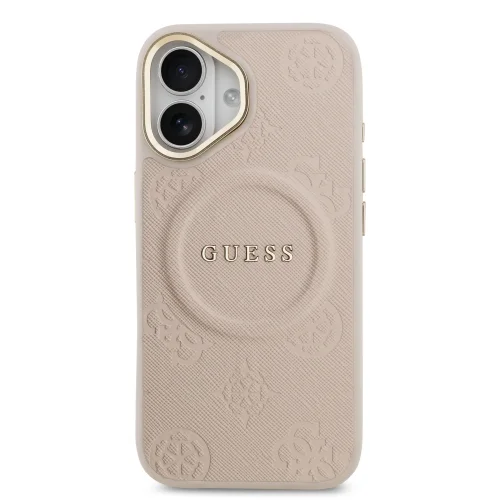 9834 GUESS HC MAGSAFE PU W/ PEONY HOT STAMP PINK IP17
