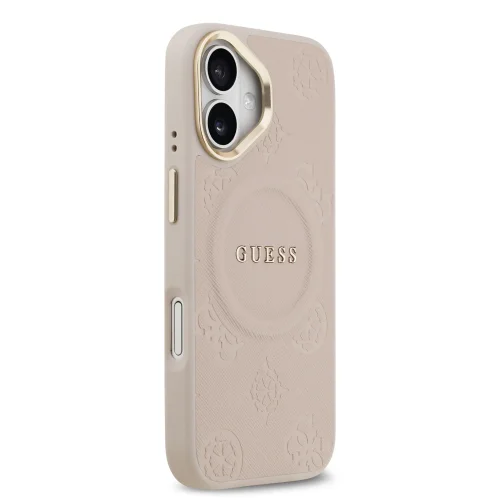 9834 GUESS HC MAGSAFE PU W/ PEONY HOT STAMP PINK IP17
