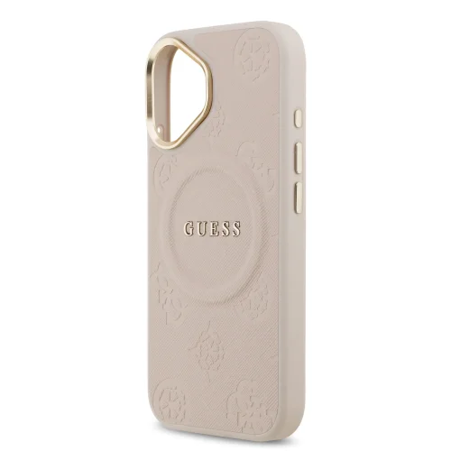 9834 GUESS HC MAGSAFE PU W/ PEONY HOT STAMP PINK IP17