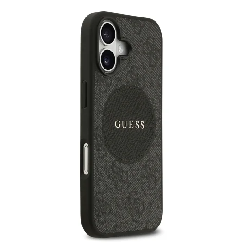 9960 GUESS HC MAGSAFE PU 4G CIRCLE W/ CLASSIC LOGO BLACK IP17