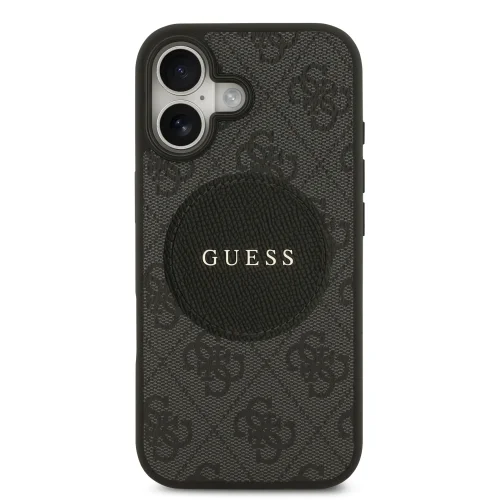 9960 GUESS HC MAGSAFE PU 4G CIRCLE W/ CLASSIC LOGO BLACK IP17