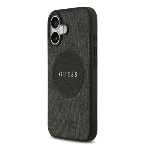 9960 GUESS HC MAGSAFE PU 4G CIRCLE W/ CLASSIC LOGO BLACK IP17