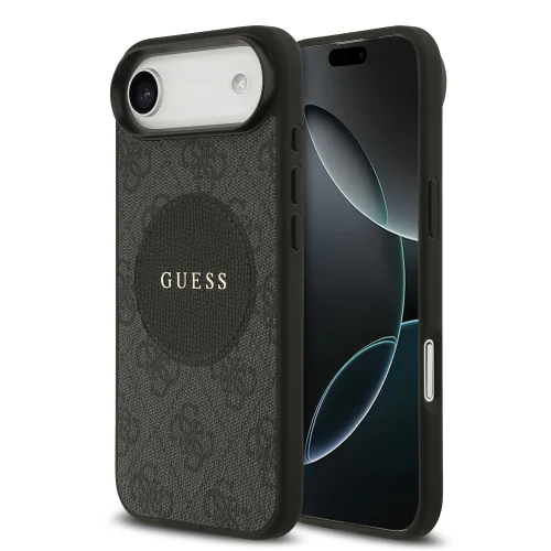 9977 GUESS HC MAGSAFE PU 4G CIRCLE W/ CLASSIC LOGO BLACK IP17 AIR