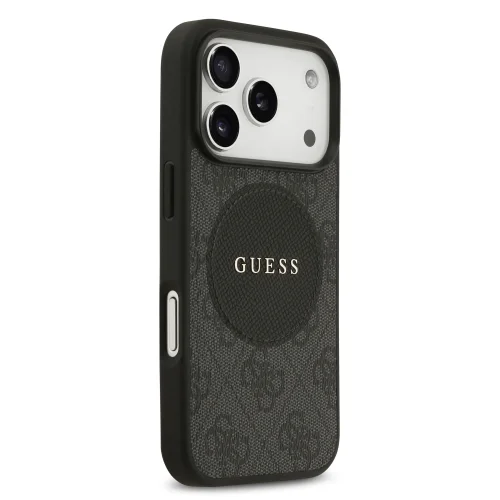 9984 GUESS HC MAGSAFE PU 4G CIRCLE W/ CLASSIC LOGO BLACK IP17 PRO