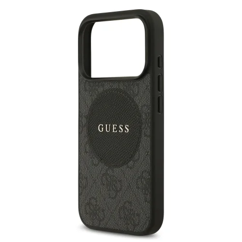 9984 GUESS HC MAGSAFE PU 4G CIRCLE W/ CLASSIC LOGO BLACK IP17 PRO
