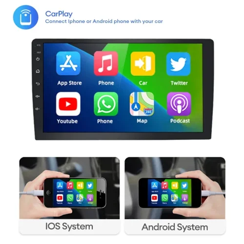 9D-8227 9″ Автомобилен мултимедиен плейър ANDROID 4GB + 64GB, IPS, Wireless CarPlay, Android Auto, AHD камера, DSP, GPS