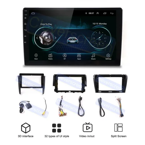 9D-8227 9″ Автомобилен мултимедиен плейър ANDROID 4GB + 64GB, IPS, Wireless CarPlay, Android Auto, AHD камера, DSP, GPS
