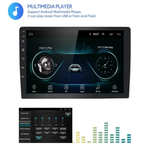 9D-8227 9″ Автомобилен мултимедиен плейър ANDROID 4GB + 64GB, IPS, Wireless CarPlay, Android Auto, AHD камера, DSP, GPS