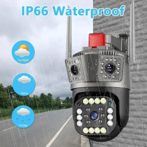 A3H 1080P 360 (APP:V380PRO) IP WIFI + LAN 2.4GHz Camera 3.0MP V380 3.6mm Двойна Външна охранителна камера