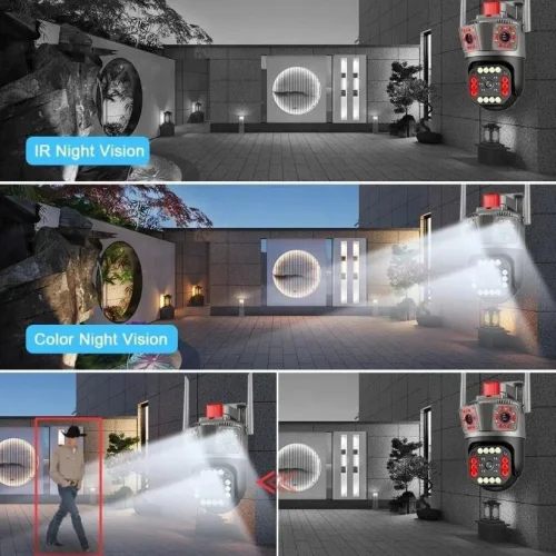 A3H 1080P 360 (APP:V380PRO) IP WIFI + LAN 2.4GHz Camera 3.0MP V380 3.6mm Двойна Външна охранителна камера