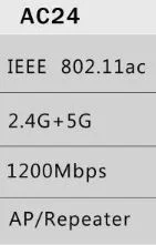 AC24 1200Mbps 2.4G безжичен Wifi усилвател на сигнала